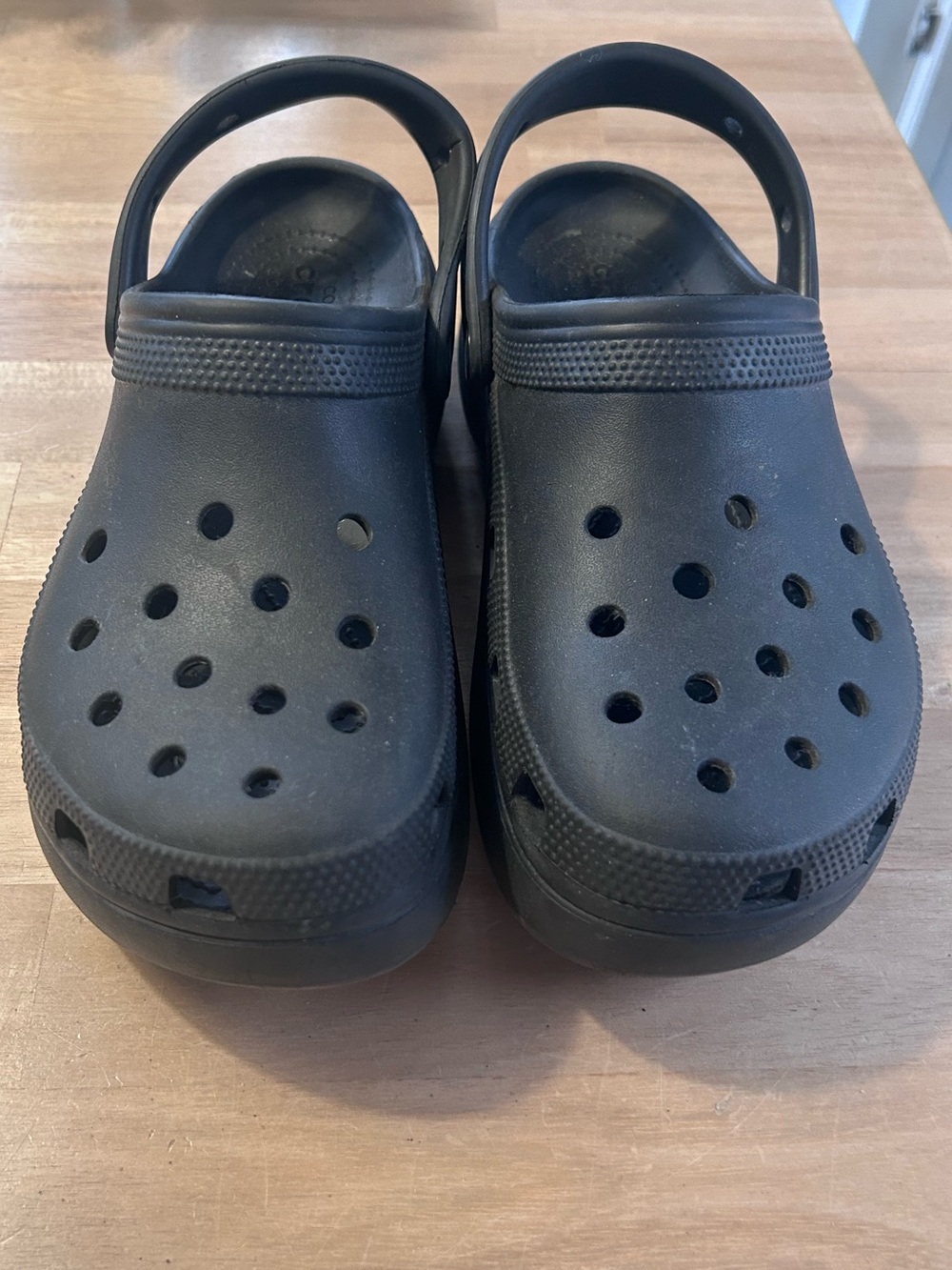 🖤 Crocs Classic Platform Clog Noir – Femme W10